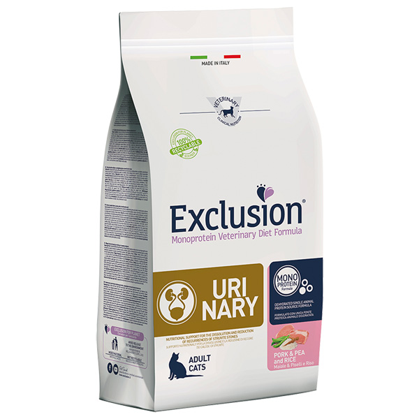 Exclusion - Diet Urinary Cat Pork & Pea and Rice 1,5 Kg