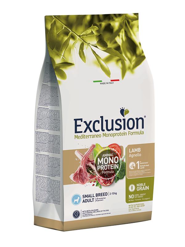 Exclusion - Mediterraneo Monoprotein Adult Small Breed con Agnello