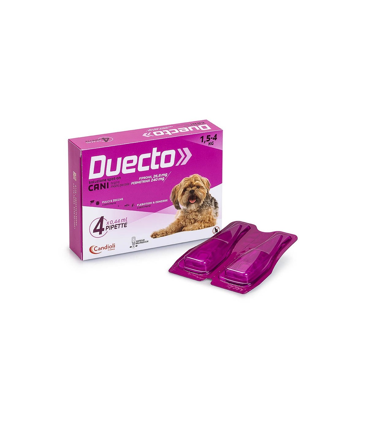Candioli - Duecto Spot-on 4 Pipette 1,5-4 Kg