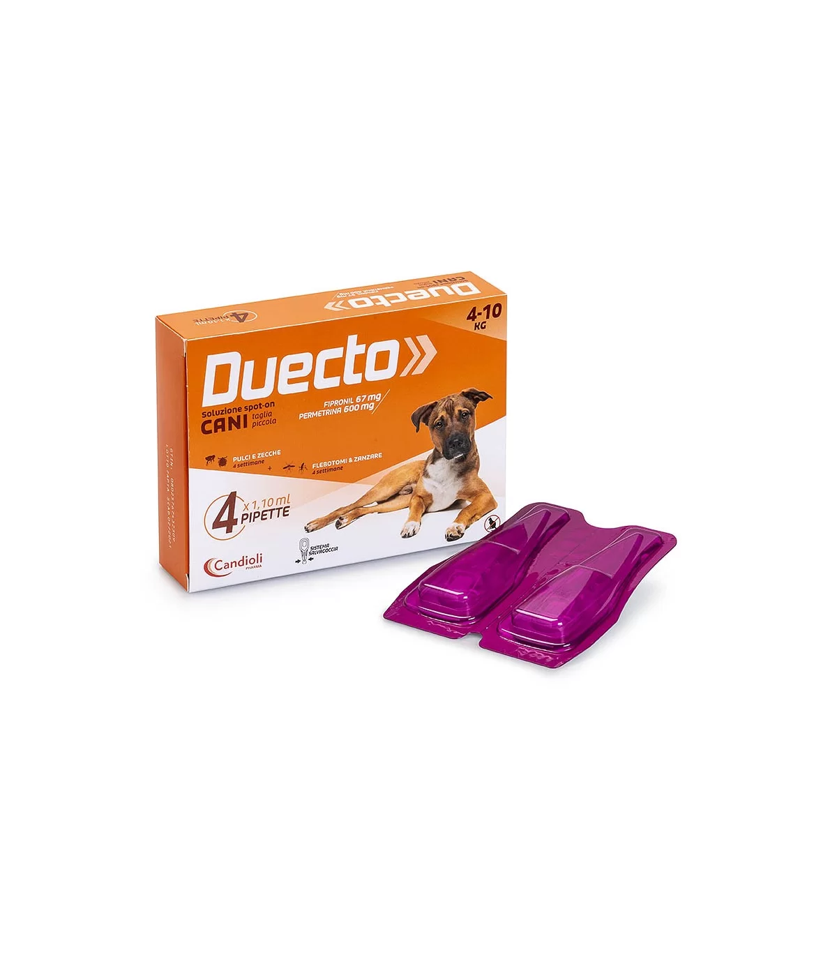 Candioli - Duecto Spot-on 4 Pipette 4-10 Kg