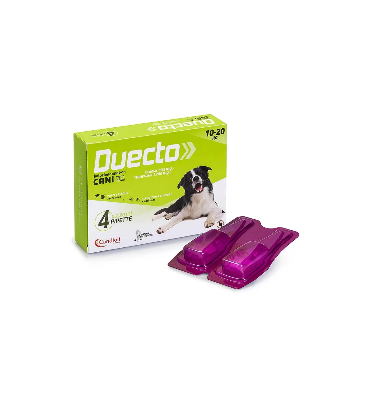 Candioli - Duecto Spot-on 4 Pipette 10-20 Kg