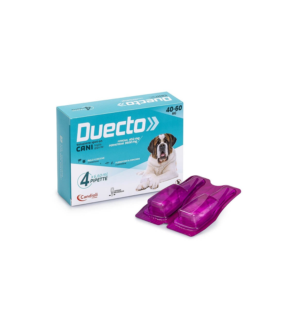 Candioli - Duecto Spot-on 4 Pipette 40-60 Kg