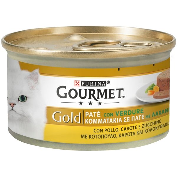 Gourmet Gold - Paté - con Verdure, Pollo, Carote e Zucchine 85 g