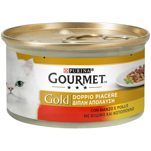 Gourmet Gold - Doppio Piacere - con Manzo e Pollo 85 g
