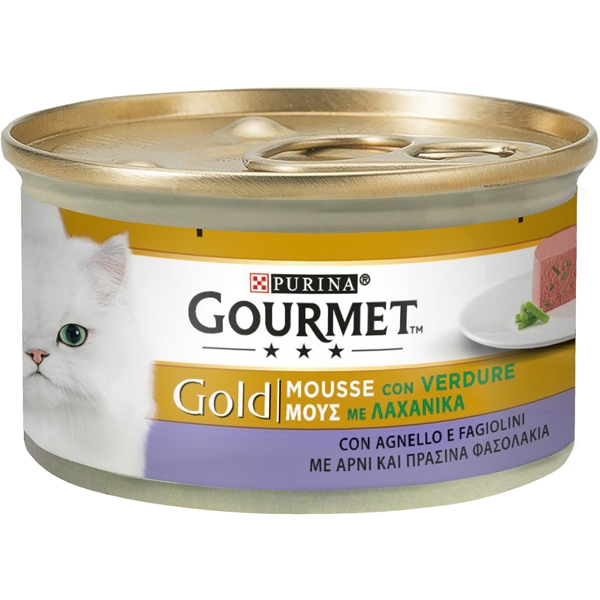 Gourmet Gold - Mousse - con Verdure, Agnello e Fagiolini 85 g