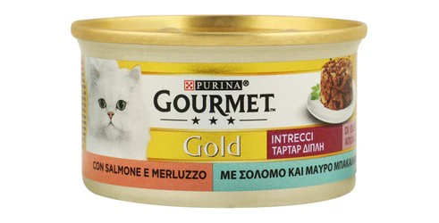 Gourmet Gold - Intrecci di Gusto - Salmone e Merluzzo 85 g