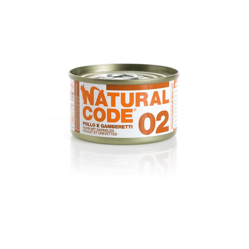 Natural Code - Gatto 02 Pollo e Gamberetti 85 g