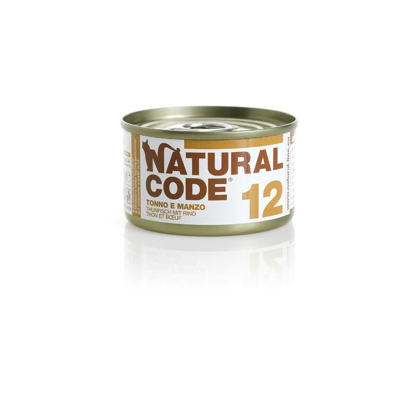Natural Code - Gatto 12 Tonno e Manzo 85 g