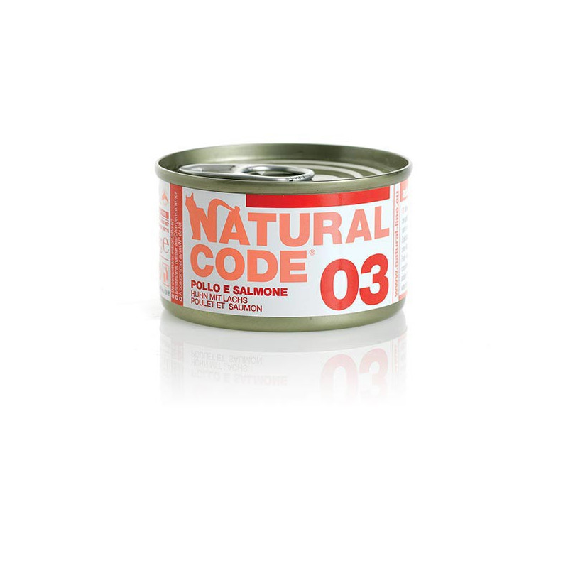 Natural Code - Gatto 03 Pollo e Salmone 85 g