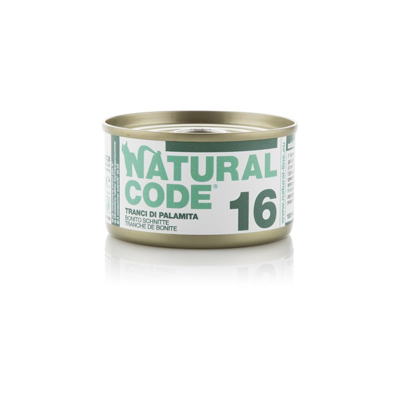 Natural Code - Gatto 16 Tranci di Palamita 85 g