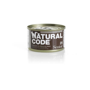 Natural Code - Gatto Senior 01 Fiocchi di Pollo e Riso 85 g