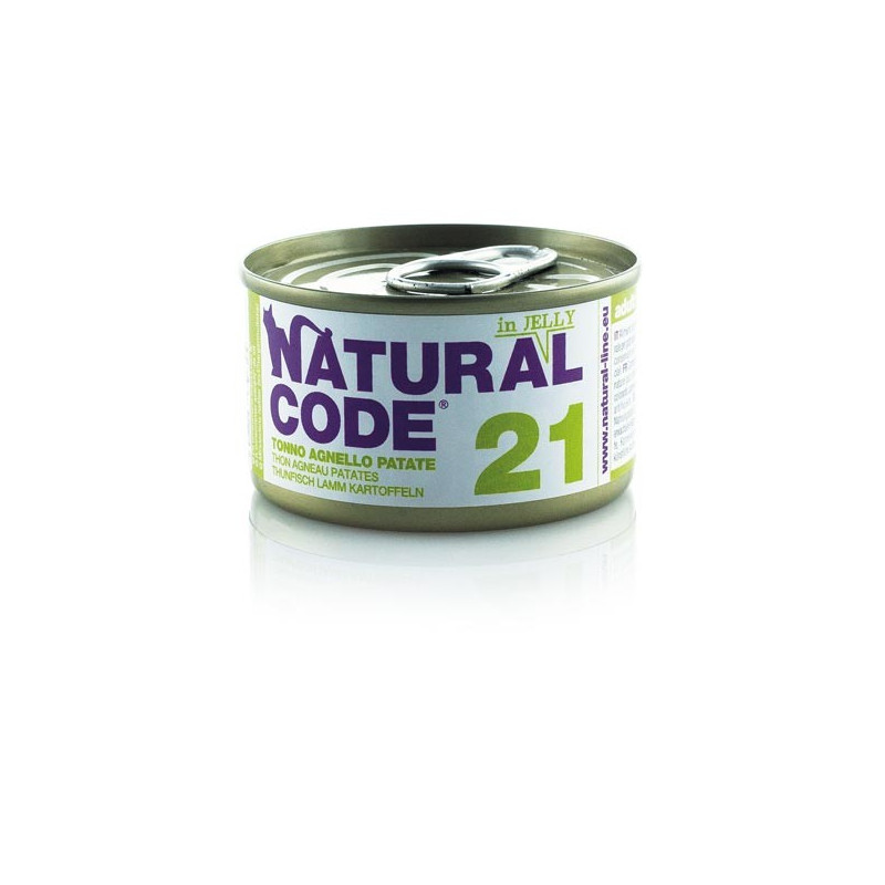 Natural Code - Gatto 21 Tonno Agnello e Patate in Jelly 85 g