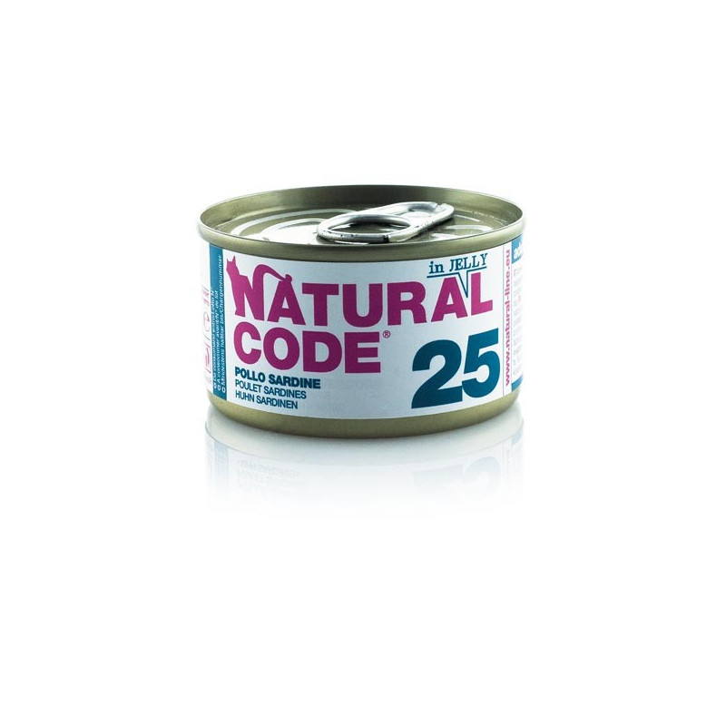 Natural Code - Gatto 25 Pollo e Sardine in Jelly 85 g