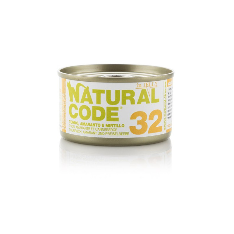 Natural Code - Gatto 32 Tonno Amaranto e Mirtilli in Jelly 85 g