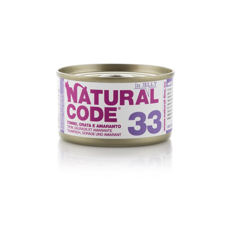 Natural Code - Gatto 33 Tonno Orata e Amaranto in Jelly 85 g