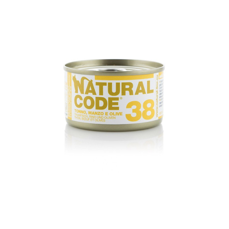 Natural Code - Gatto 38 Tonno Manzo e Olive 85 g