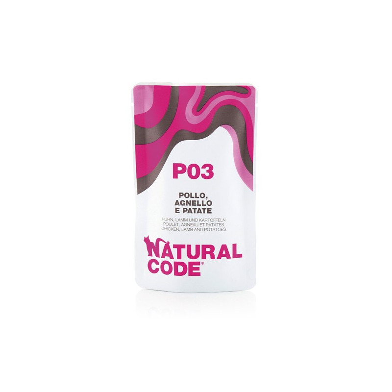 Natural Code - Gatto P03 Pollo Agnello e Patate 70 g