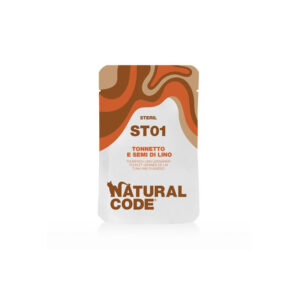 Natural Code - Gatto Steril ST01 Tonnetto e Semi di Lino 70 g