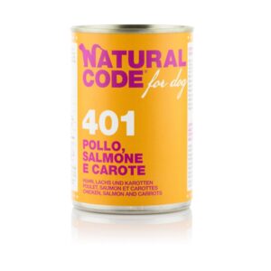 Natural Code - For Dog - 401 Pollo, Salmone e Carote 400 g