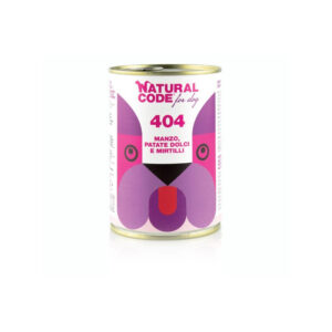 Natural Code - For Dog 404 Manzo, Patate Dolci e Mirtilli 400 g