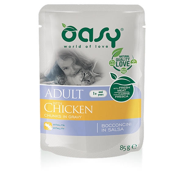 Oasy - Bocconcini in Salsa Adult con Pollo 85 g