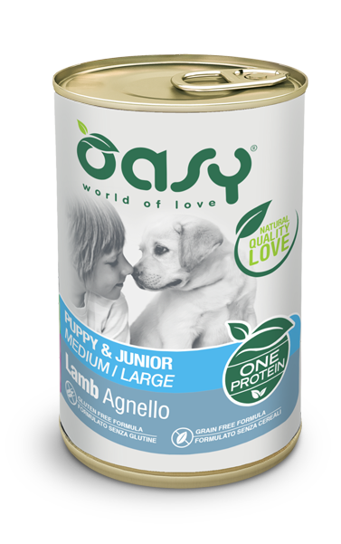 Oasy - One Protein Puppy & Junior Medium/Large Agnello 400 g