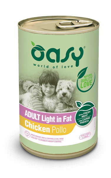 Oasy - Lifestage Patè Adult Light & Fat 400 g