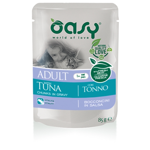 Oasy - Bocconcini in Salsa Adult con Tonno 85 g