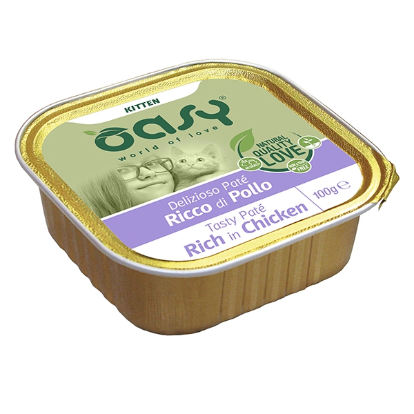 Oasy - Kitten Delizioso Patè Ricco di Pollo 100 g