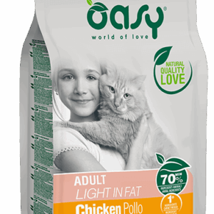 Oasy - Lifestage Gatto Adult Light in Fat Pollo 1,5 Kg