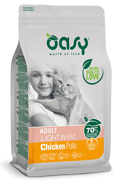 Oasy - Lifestage Gatto Adult Light in Fat Pollo 1,5 Kg