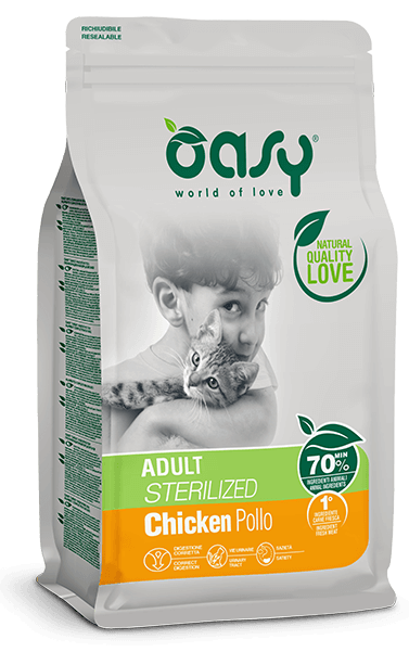 Oasy - Lifestage Gatto Adult Sterilized Pollo 1,5 Kg