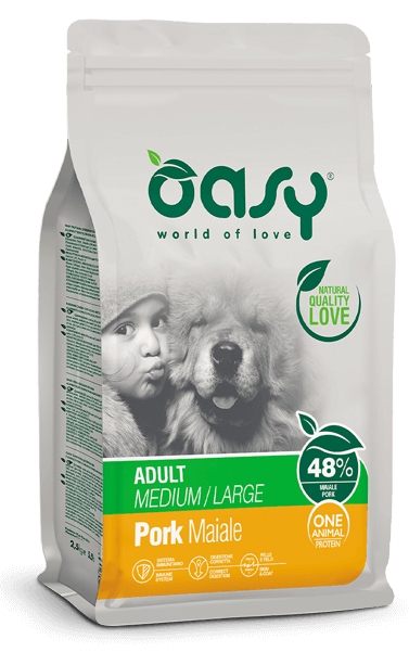 Oasy - One Animal Protein Adult Medium & Large con Maiale