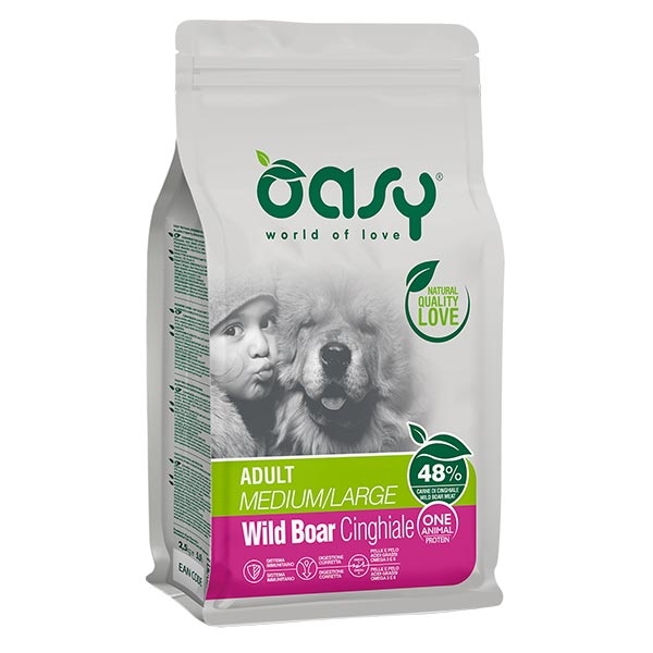 Oasy - One Animal Protein Adult Medium & Large con Cinghiale 12 Kg