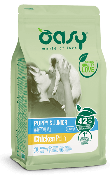 Oasy - Lifestage Puppy Medium con Pollo 3 Kg