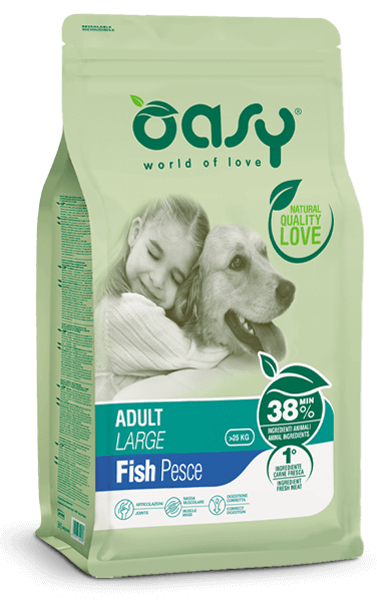 Oasy - Lifestage Adult Large con Pesce 12 Kg