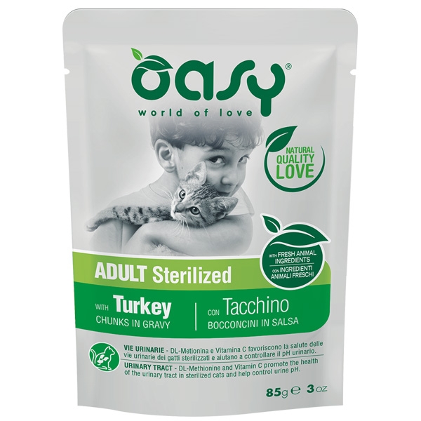 Oasy - Bocconcini in Salsa Adult Sterilized con Tacchino 85 g