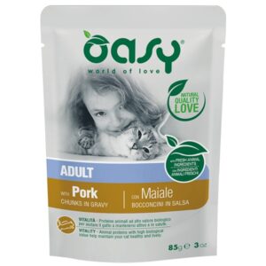 Oasy - Bocconcini in Salsa Adult con Maiale 85 g
