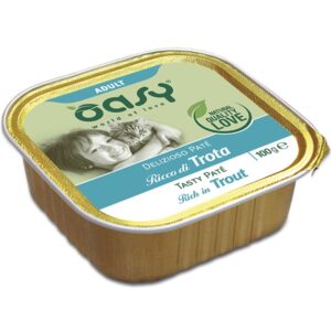 Oasy - Gatto Delizioso Paté Ricco di Trota 100 g