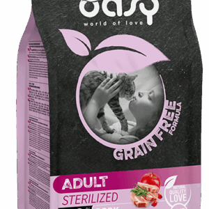 Oasy - Gatto Grain Free Adult Sterilized con Maiale