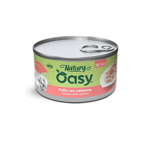 Oasy - Cat Adult Natury Pollo Con Salmone Soft Jelly 85 g