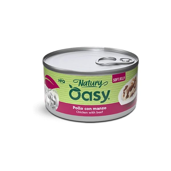 Oasy - Cat Adult Natury Pollo Con Manzo Soft Jelly 85 g