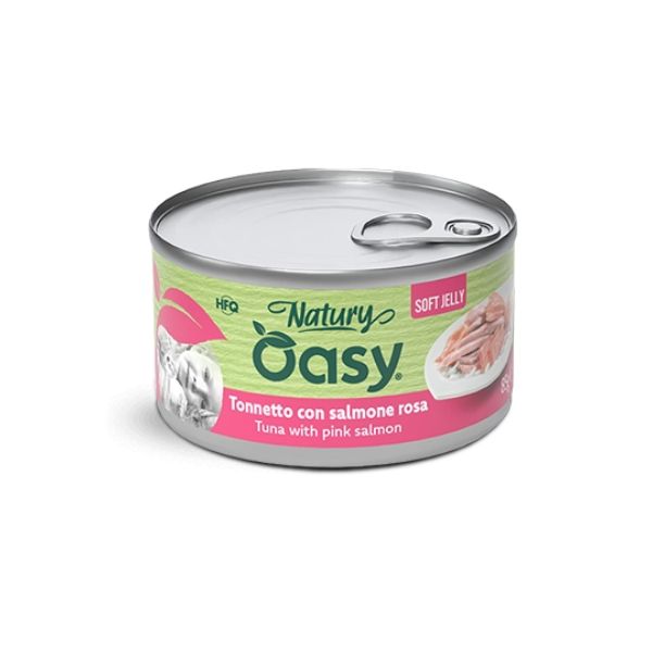 Oasy - Cat Adult Natury Tonnetto Con Salmone Rosa Soft Jelly 85 g