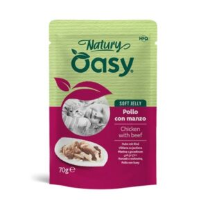 Oasy - Cat Adult Natury Pollo Con Manzo Soft Jelly 70 g