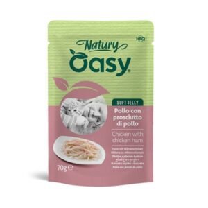 Oasy - Cat Adult Natury Pollo con Prosciutto di Pollo Soft Jelly 70 g