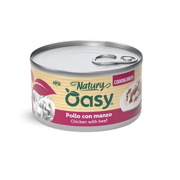 Oasy - Cat Natury Cooking Broth Pollo Con Manzo 85 g