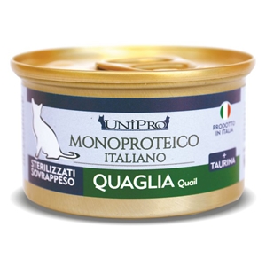Unipro - Unicamente Quaglia Sterilizzati o Sovrappeso 85 g