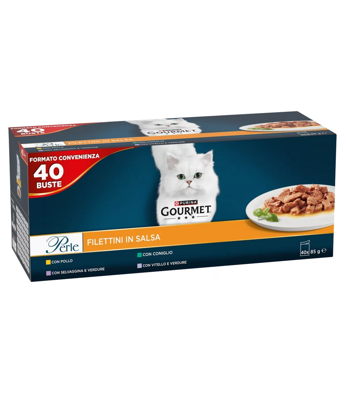 Gourmet - Perle - Filettini in Salsa Mix - Multipack 40 x 85 g
