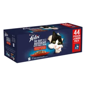 Felix Le Ghiottonerie Multipack Pollo, Manzo, Agnello e Anatra 44 x 85 g
