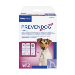 Virbac - Prevendog 2 Collari x 60 cm per Cani da 0 a 25 Kg